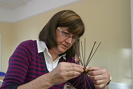 The Principal Barbara Shakespeare demonstrate in the class