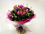 Hand-tied bouquet aqua pack